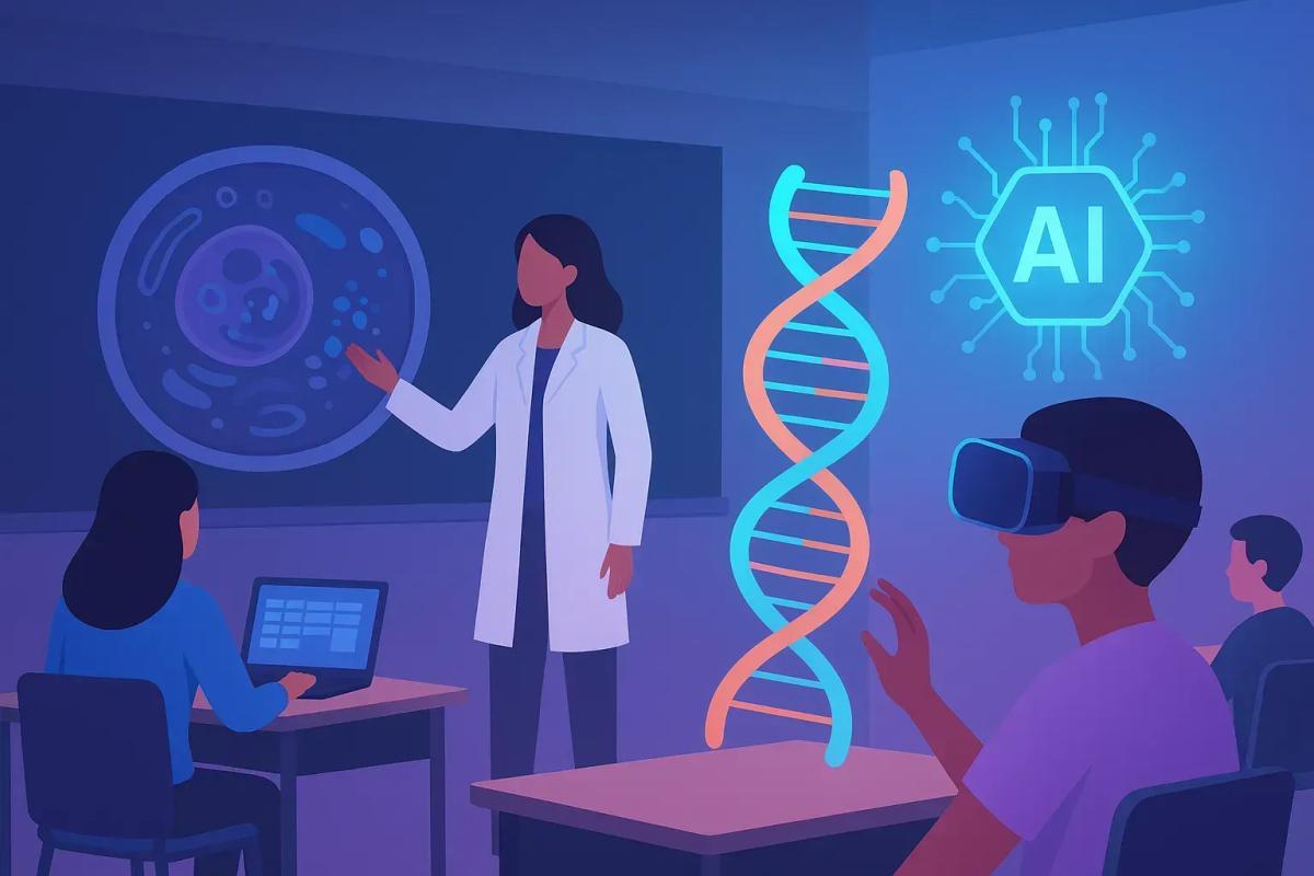 Artificial intelligence and virtual reality in bioscience education