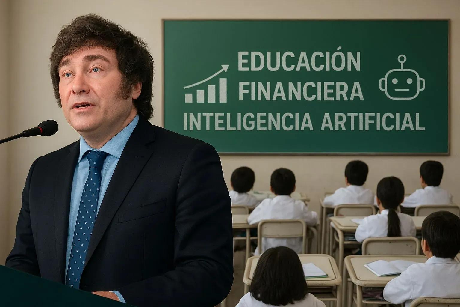 Milei promove a educação financeira e a inteligência artificial nas salas de aula