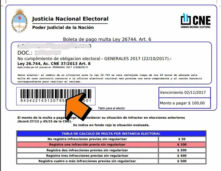 Multa por não votar