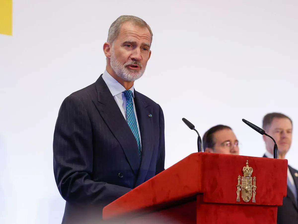 The Spanish king Felipe VI intervenes in the international conflict in the Middle East.