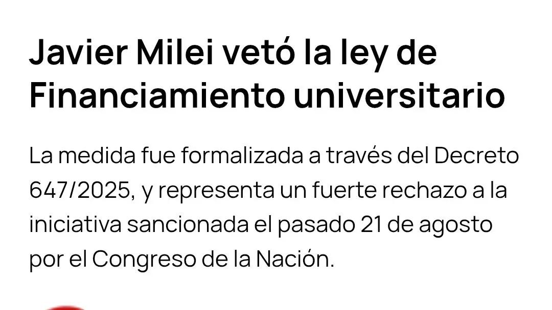 Veto à Lei de Financiamento Universitário